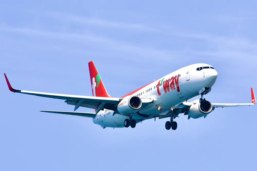 티웨이 항공 여객기